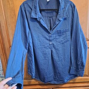 Old Navy Dark Blue Denim Shirt